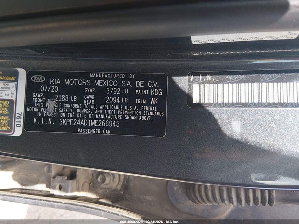 2021 KIA FORTE LXS