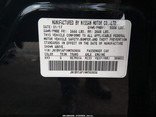 2017 INFINITI Q70 3.7