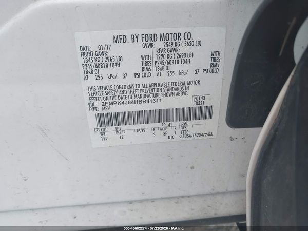 2017 FORD EDGE SEL