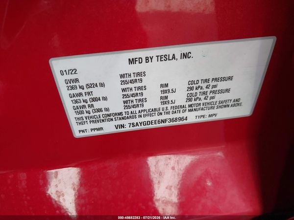 2022 TESLA MODEL Y
