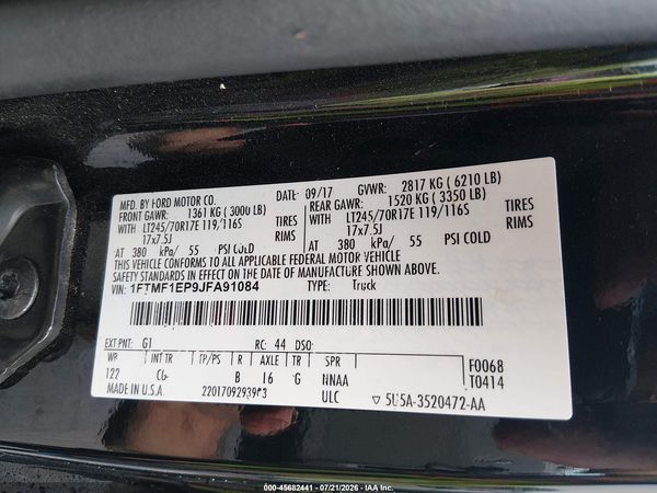 2018 FORD F-150 XL