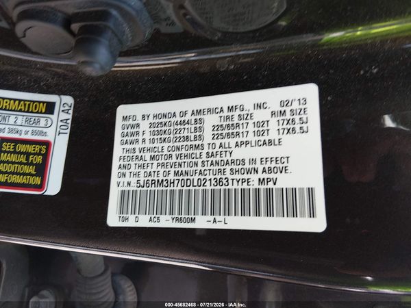 2013 HONDA CR-V EX-L
