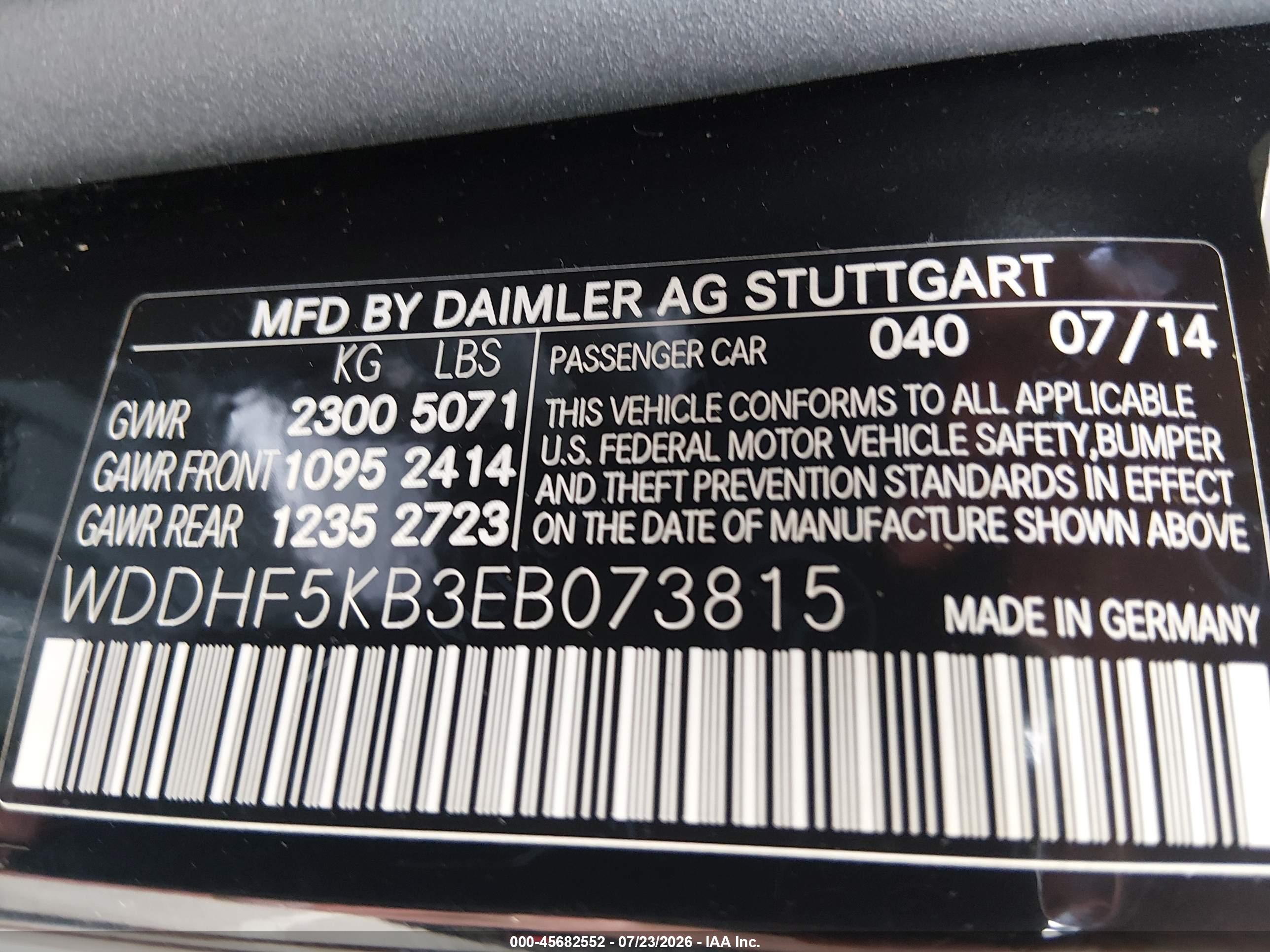 2014 MERCEDES-BENZ E 350 E350