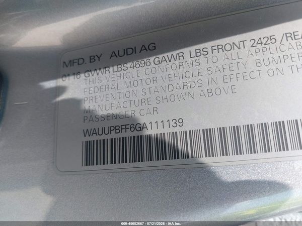2016 AUDI A3 E-TRON 1.4T PREMIUM
