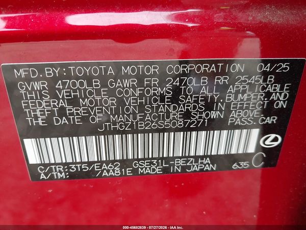 2025 LEXUS IS 350 F SPORT