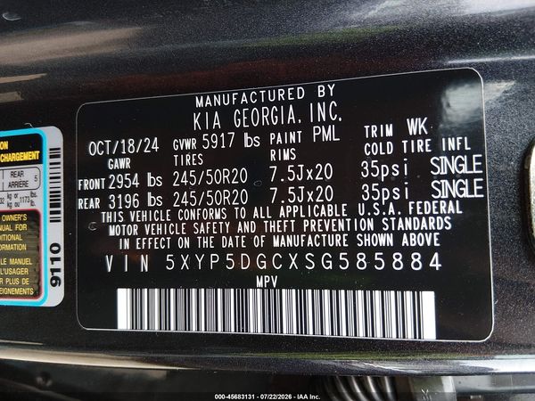 2025 KIA TELLURIDE SX PRESTIGE X-LINE