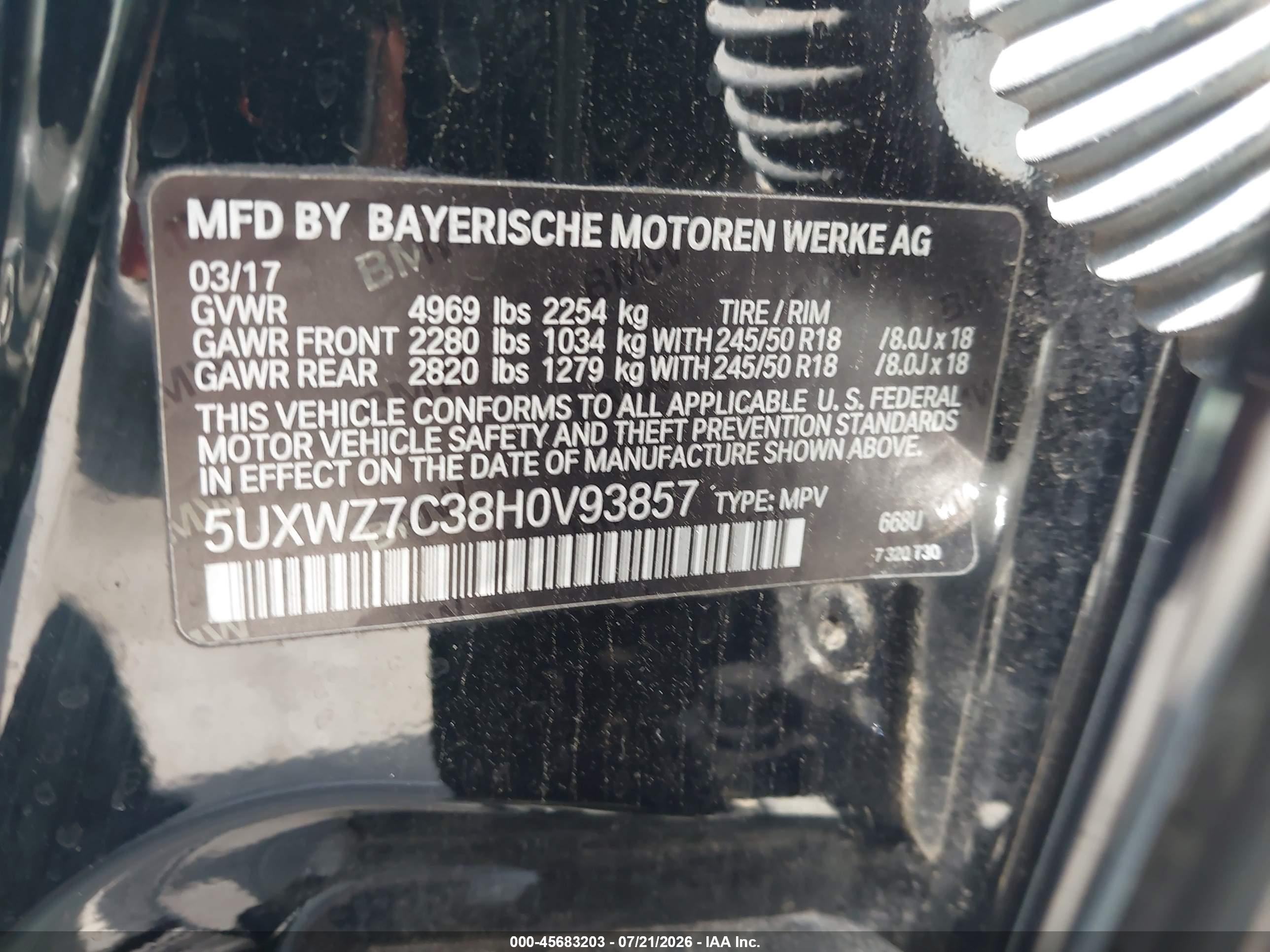 2017 BMW X3 sDrive28i