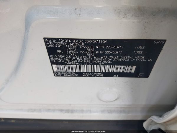 2018 TOYOTA RAV4 XLE