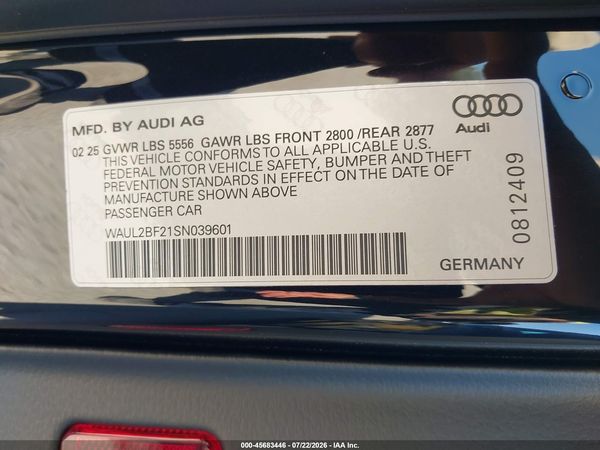 2025 AUDI A6 — I9