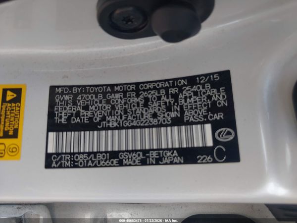 2016 LEXUS ES 350