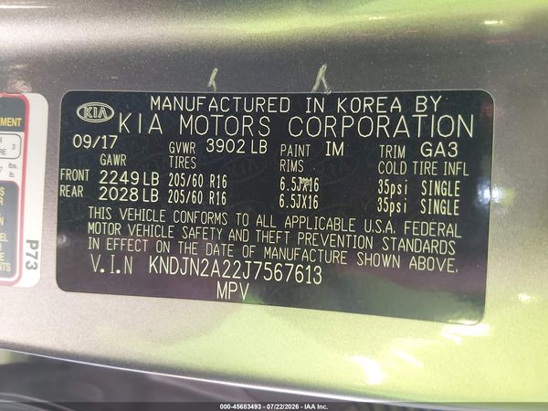2018 KIA SOUL Base