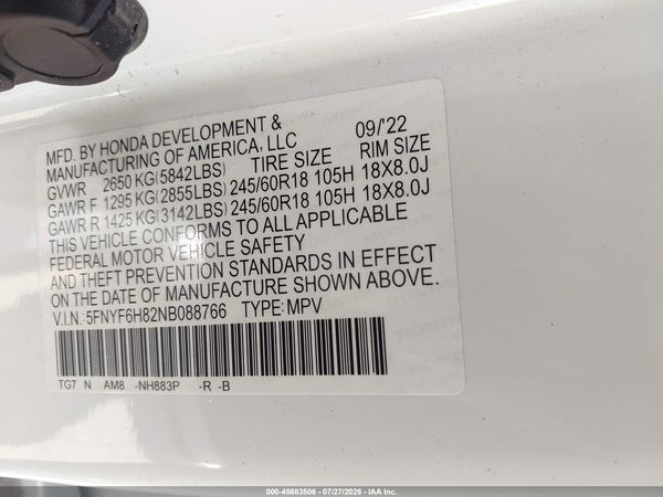 2022 HONDA PILOT AWD TRAILSPORT