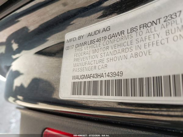 2017 AUDI A4 ULTRA PREMIUM