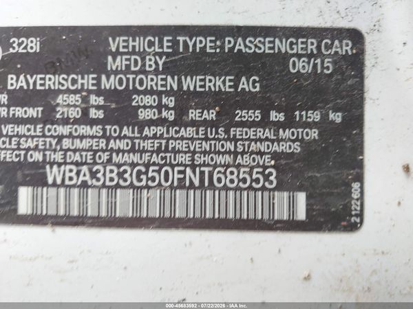 2015 BMW 328I XDRIVE