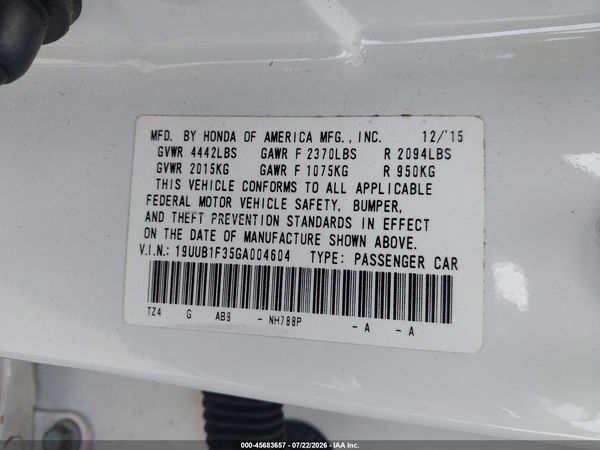 2016 ACURA TLX Base