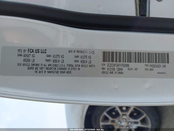 2015 DODGE CHARGER SE