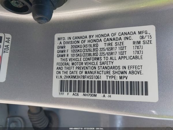 2015 HONDA CR-V EX-L