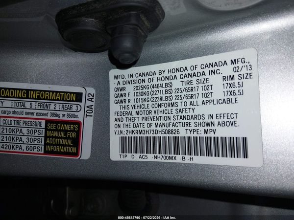 2013 HONDA CR-V EX-L