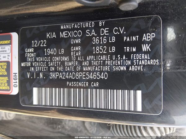 2023 KIA RIO S