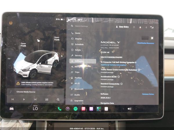 2020 TESLA MODEL Y