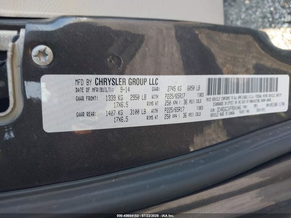 2015 DODGE GRAND CARAVAN SXT — I9