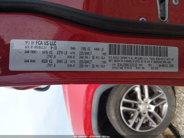 2019 JEEP COMPASS SUN AND WHEEL FWD