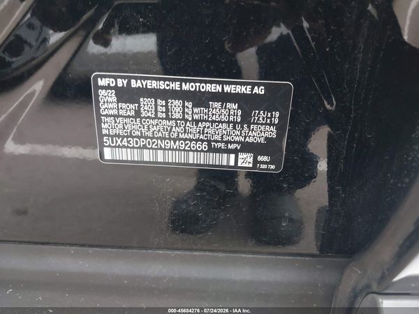 2022 BMW X3 SDRIVE30I