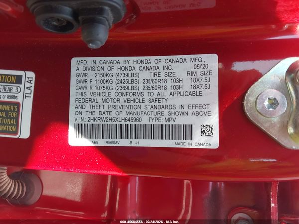 2020 HONDA CR-V AWD EX