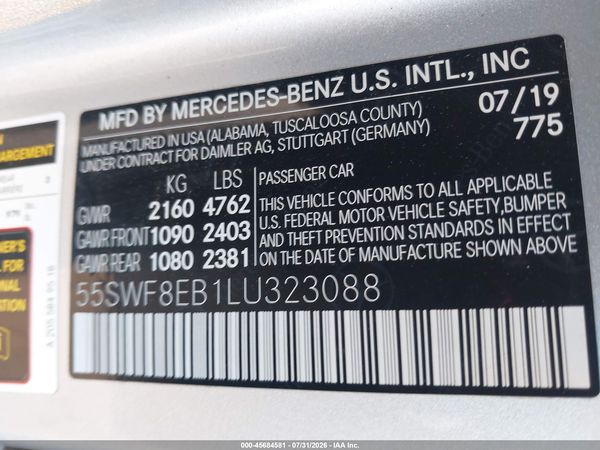 2020 MERCEDES-BENZ C 300 4MATIC