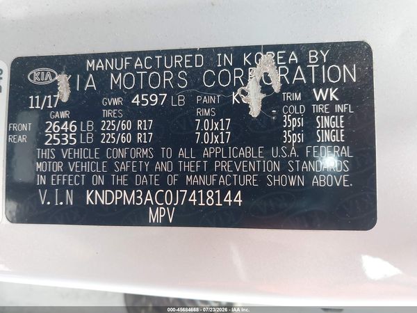 2018 KIA SPORTAGE LX