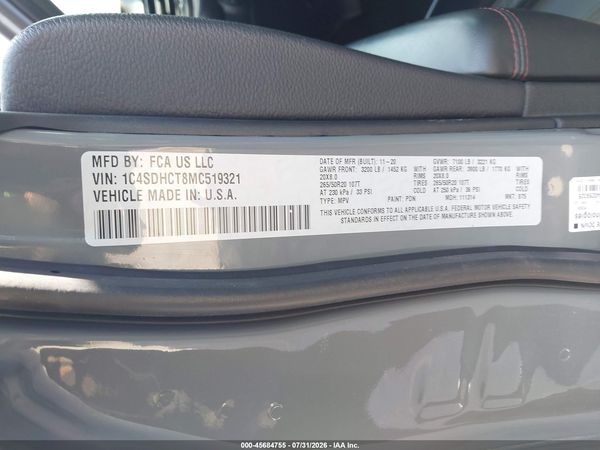 2021 DODGE DURANGO R/T RWD