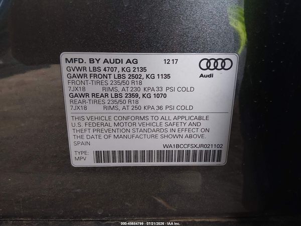 2018 AUDI Q3