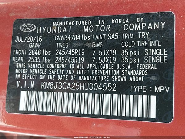 2017 HYUNDAI TUCSON LIMITED