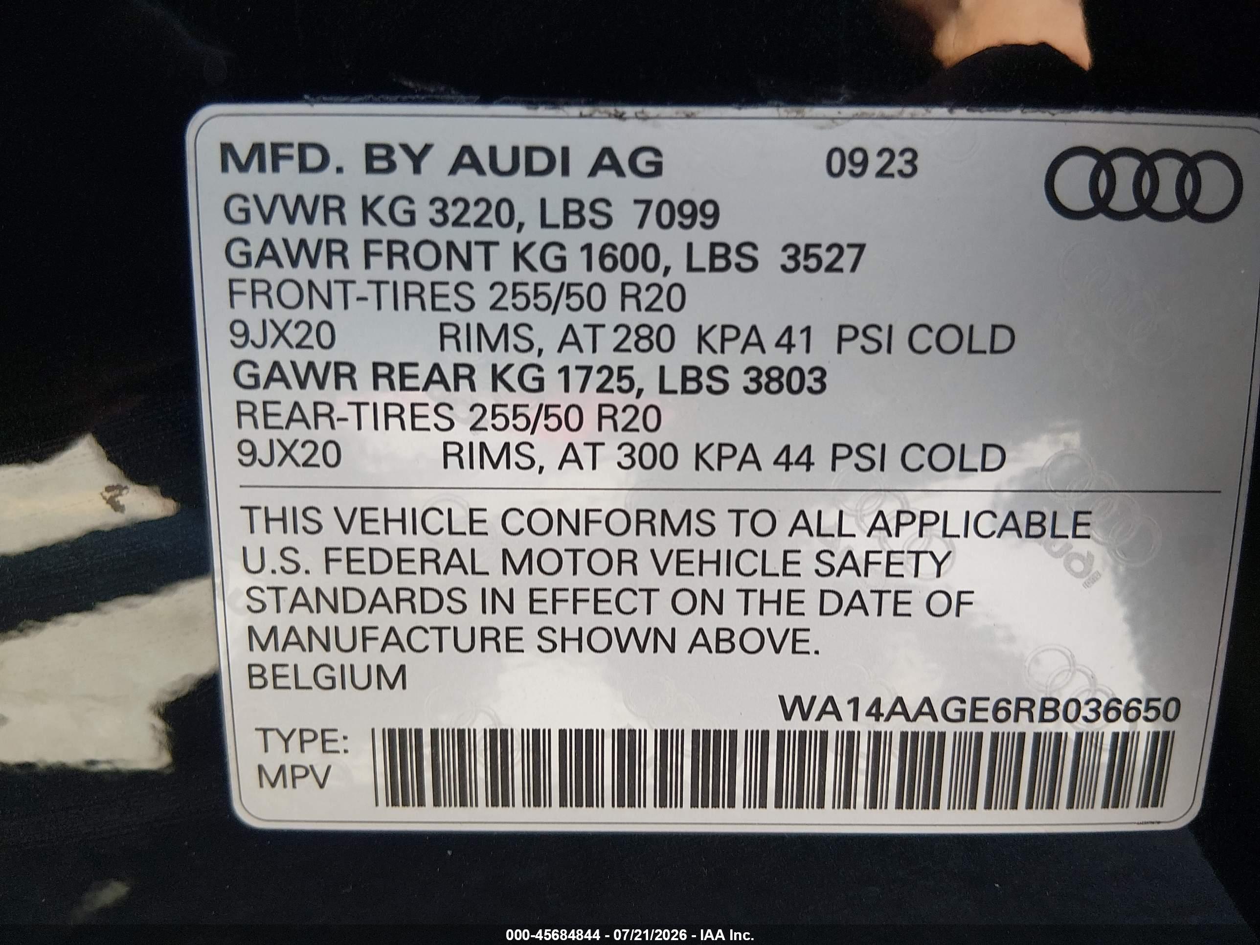 2024 AUDI Q8 E-TRON PREMIUM QUATTRO