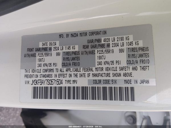 2025 MAZDA CX-5 2.5 CARBON TURBO