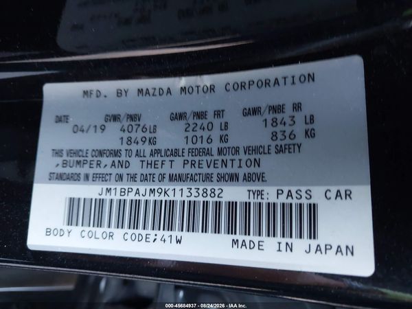 2019 MAZDA MAZDA3