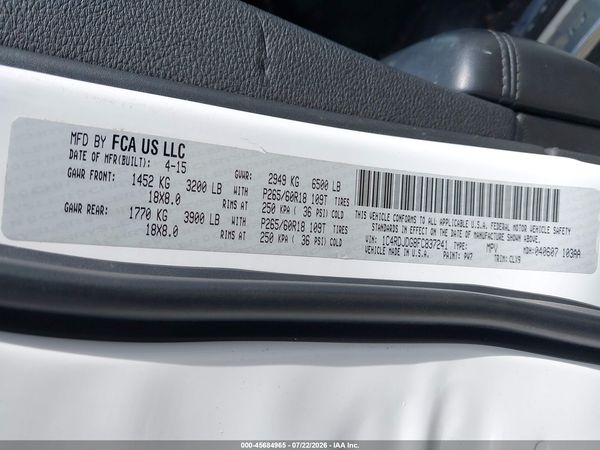 2015 DODGE DURANGO LIMITED