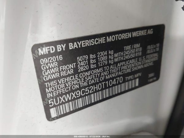 2017 BMW X3 XDRIVE28I