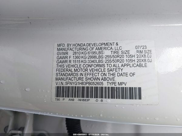 2023 HONDA PILOT AWD ELITE