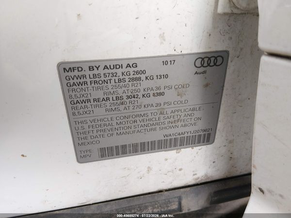 2018 AUDI SQ5 3.0T PREMIUM PLUS