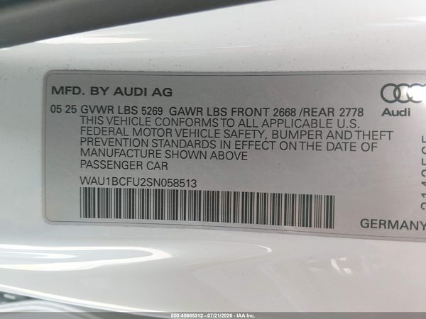 2025 AUDI ALL-NEW A5
