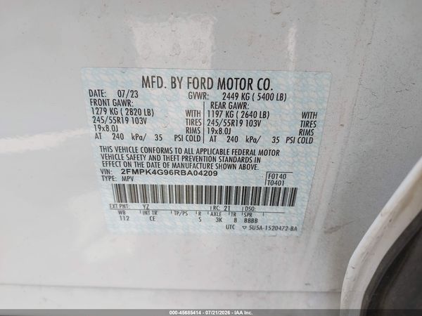 2024 FORD EDGE SE — I9