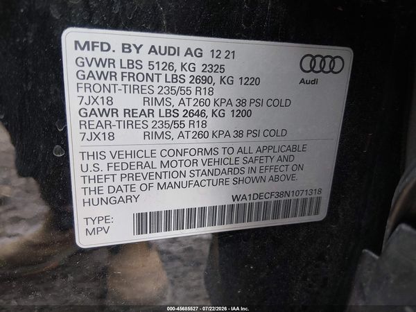 2022 AUDI Q3