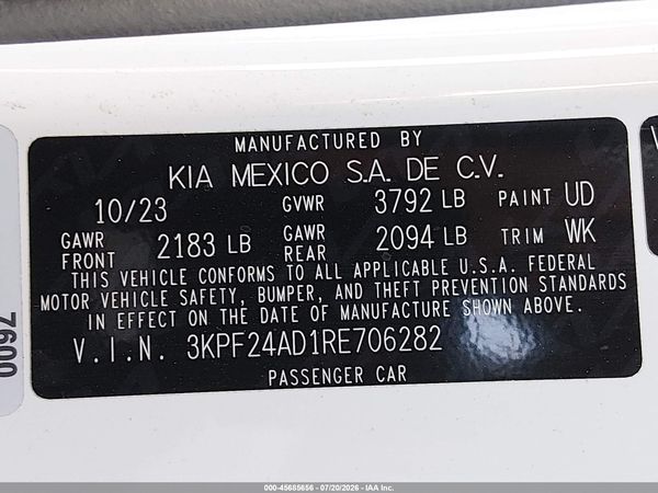 2024 KIA FORTE LX