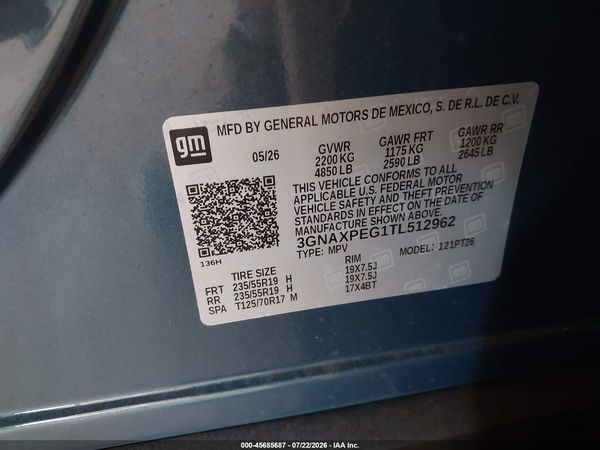 2026 CHEVROLET EQUINOX AWD LT — I9