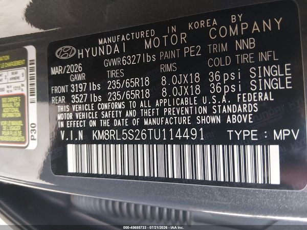2026 HYUNDAI PALISADE SEL 7P