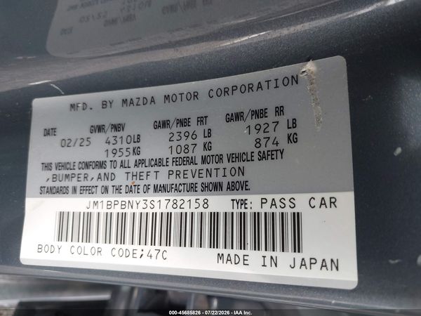 2025 MAZDA MAZDA3 2.5 TURBO PREMIUM PLUS
