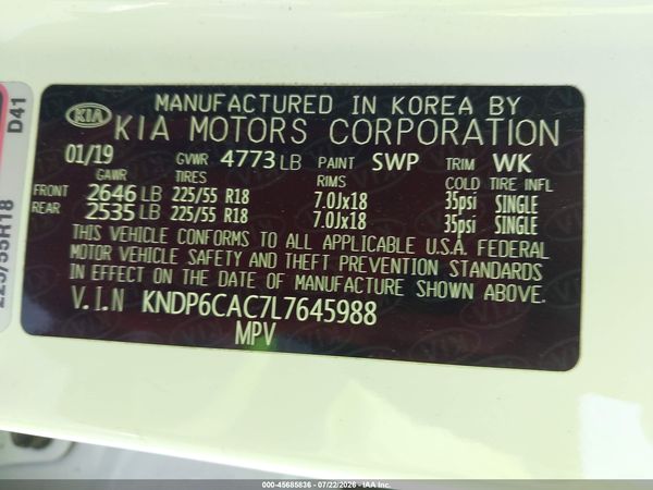 2020 KIA SPORTAGE S