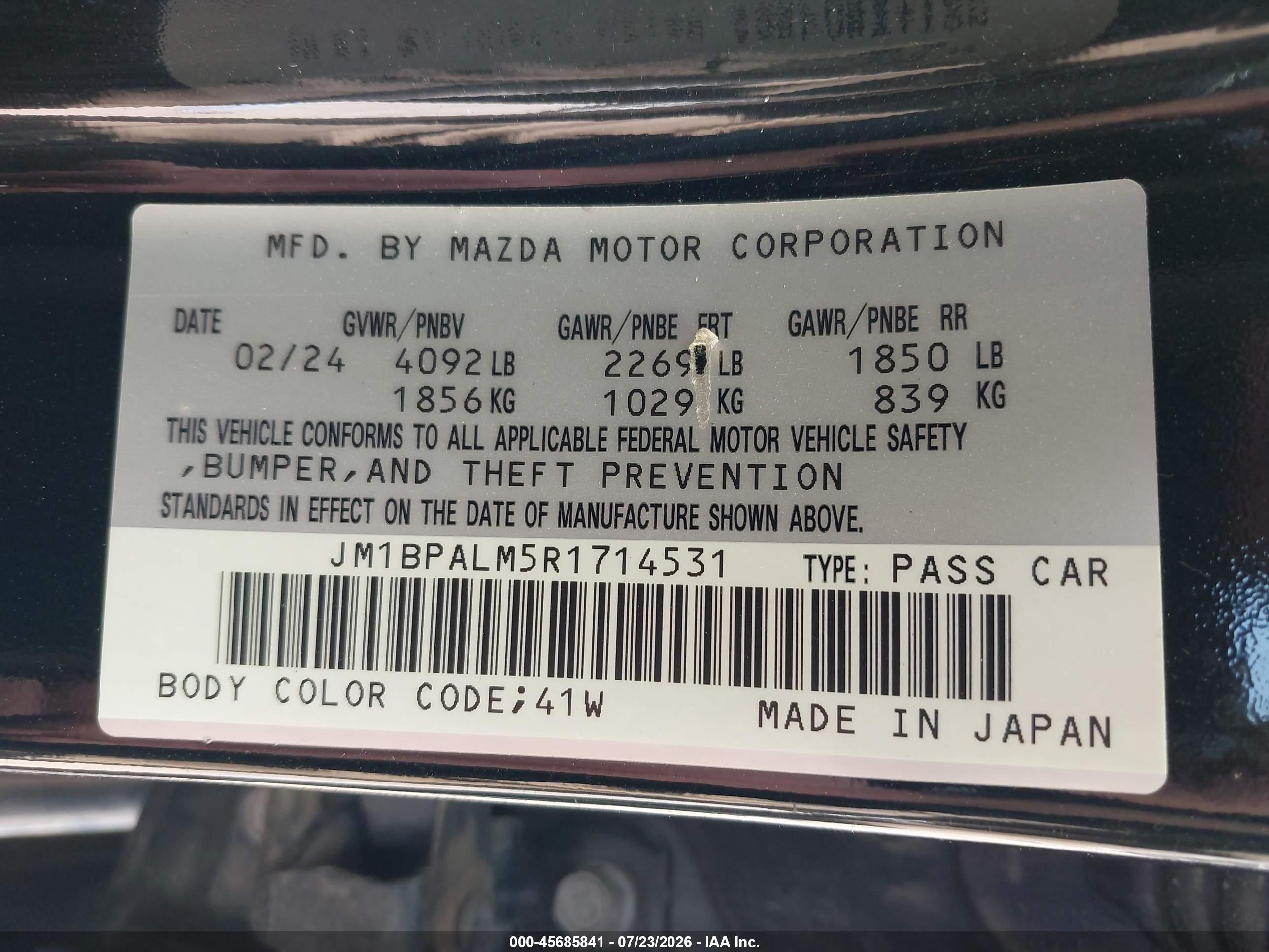 2024 MAZDA MAZDA3 2.5 S PREFERRED