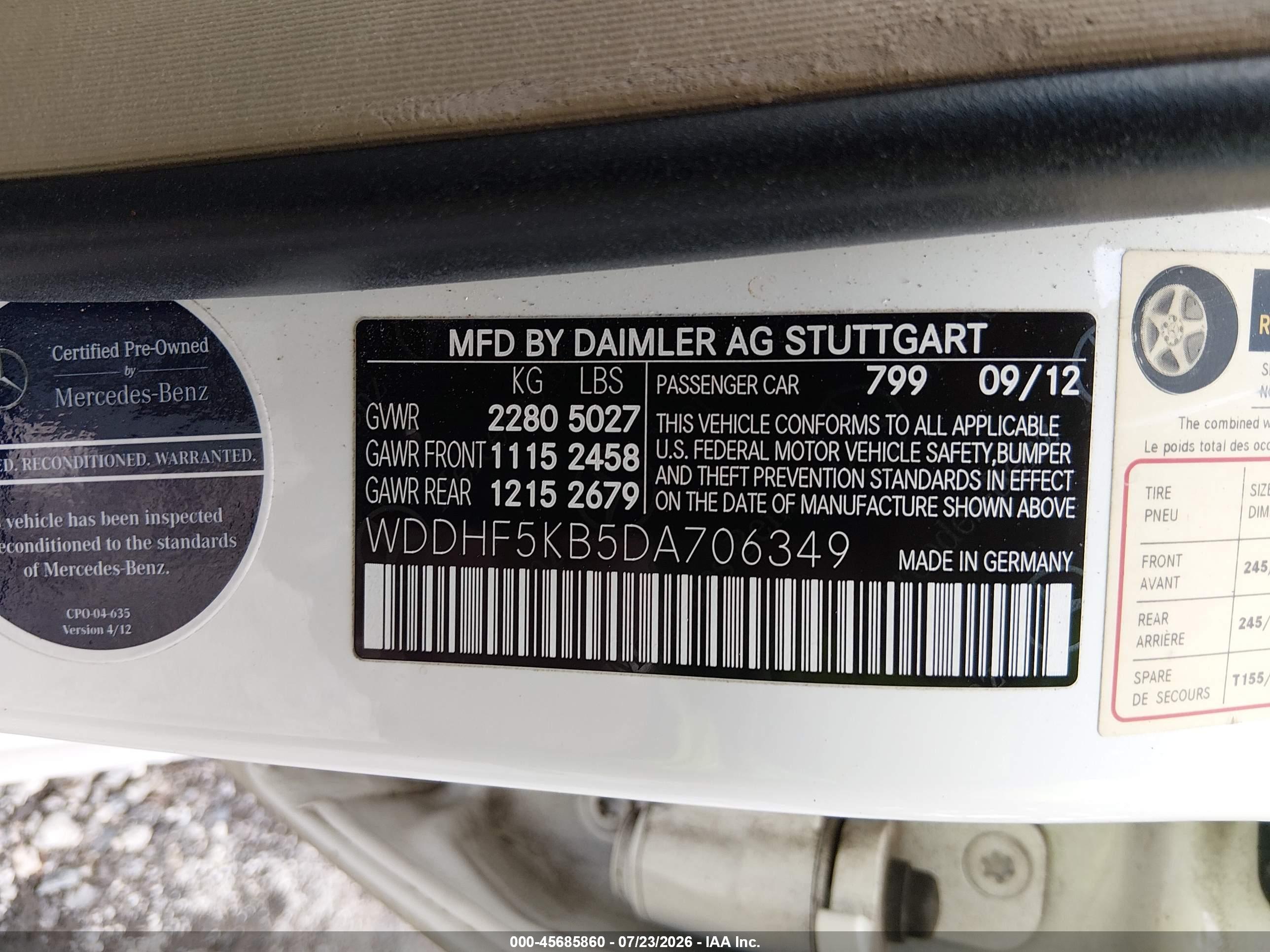2013 MERCEDES-BENZ E 350 E350